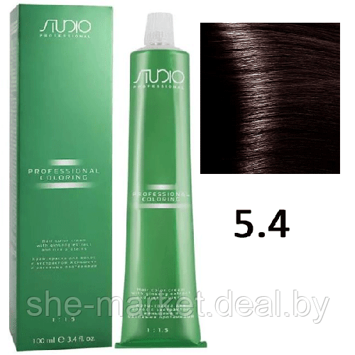 Крем-краска для волос Studio Professional Coloring 5.4 светлый медно-коричневый , 100мл