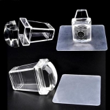 Прозрачный силиконовый штамп для ногтей квадратная