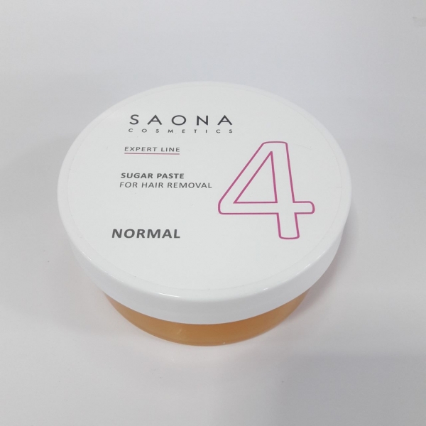 Сахарная паста для шугаринга Saona Cosmetics 4 НОРМАЛЬНАЯ (NORMAL), с разогревом 200гр